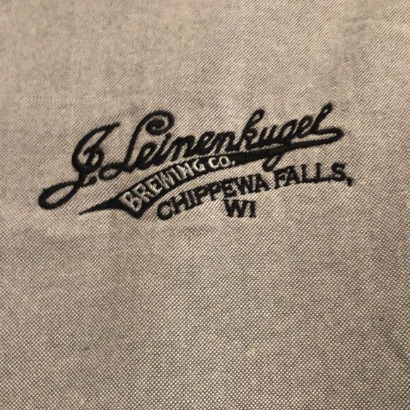 Velocity J Leinenkugel Gray Long Sleeve Button Down Casual Shirt Men’s Size M - Picture 2 of 12
